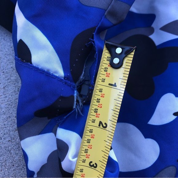 BAPE Bathing Ape Blue Camouflage Shark Hood Full-Zip Windbreaker Jacket - Picture 13 of 16